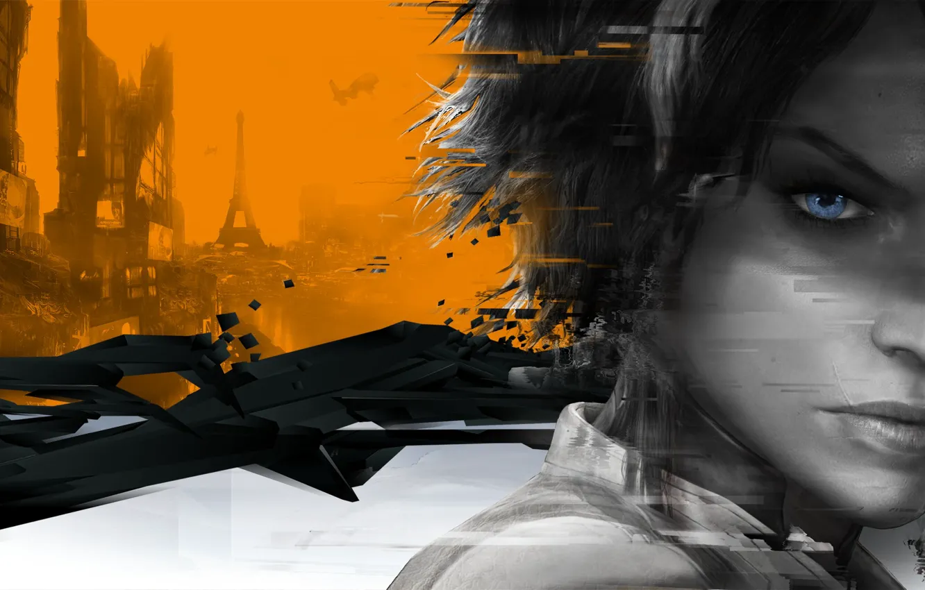 Photo wallpaper orange, future, fiction, Remember Me, Capcom, Nilin, Paris 2084