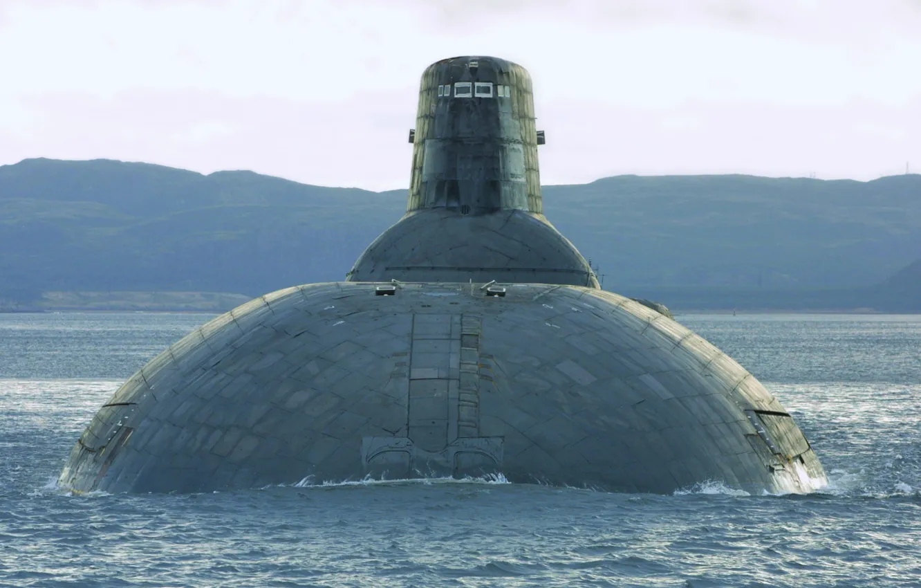 Photo wallpaper cruiser, underwater, the project 941, the cipher Shark
