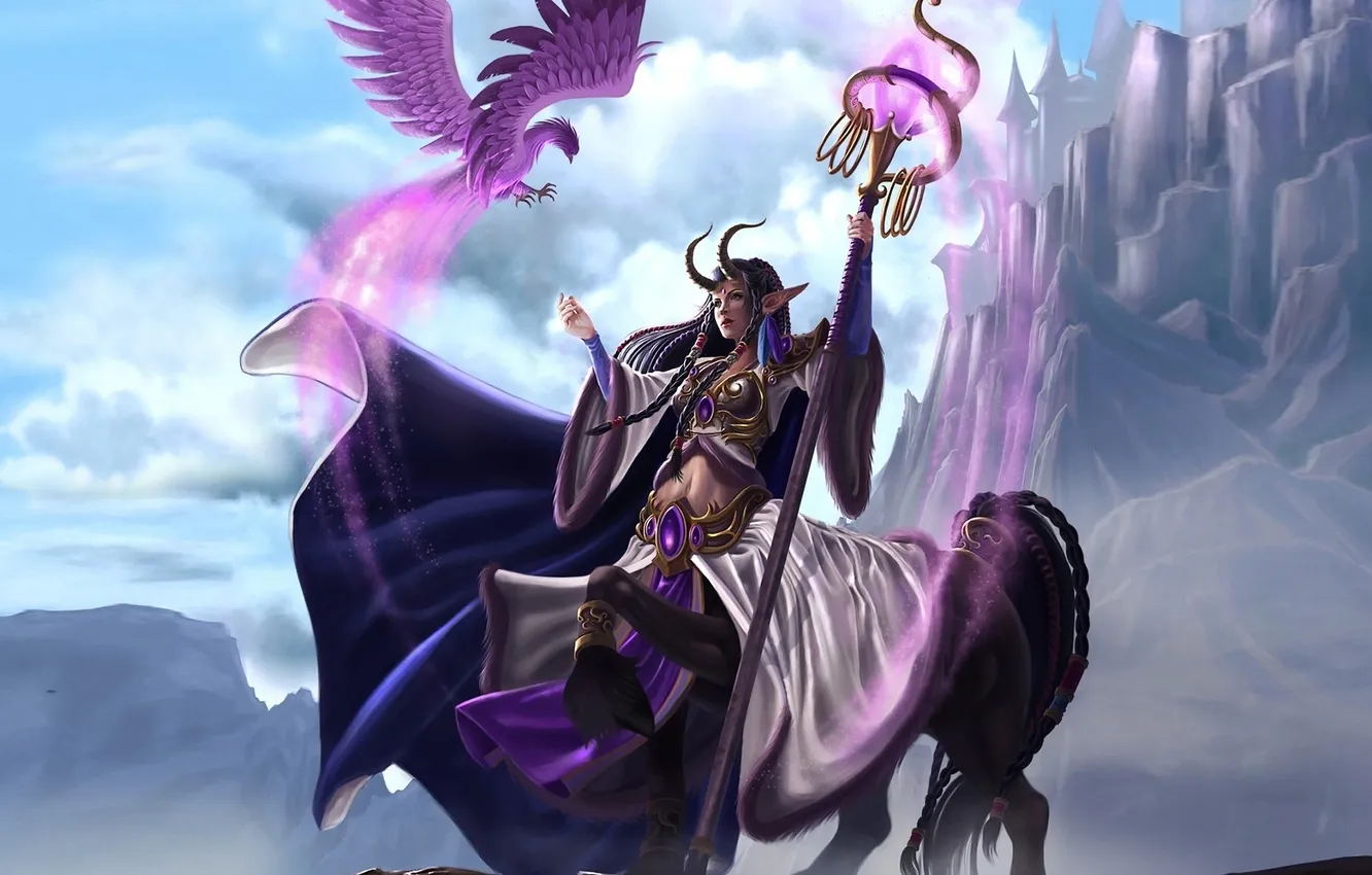 Photo wallpaper girl, fantasy, centaur