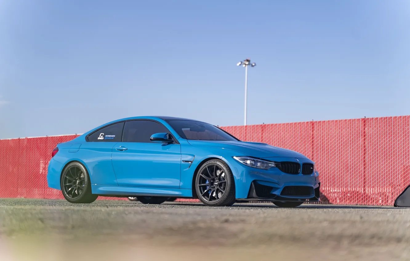 Photo wallpaper bmw, wheels, black, f82, laguna seca blue