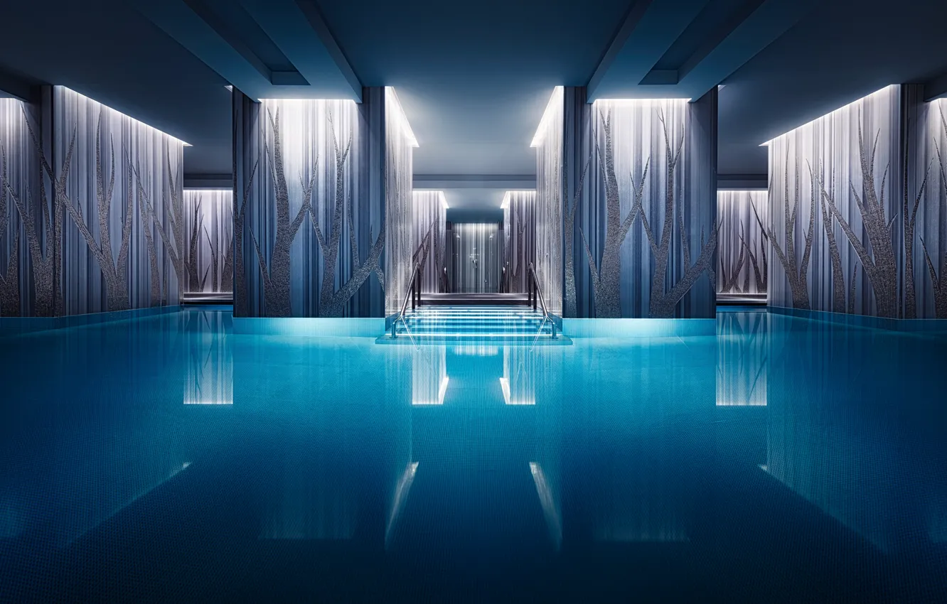 Photo wallpaper England, London, pool, the hotel