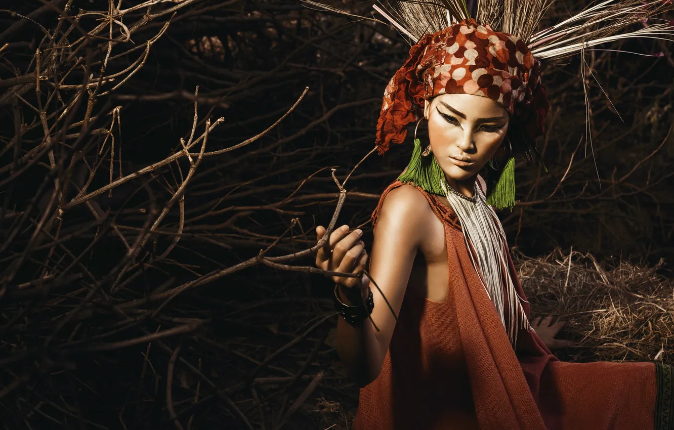 Photo wallpaper girl, pose, background