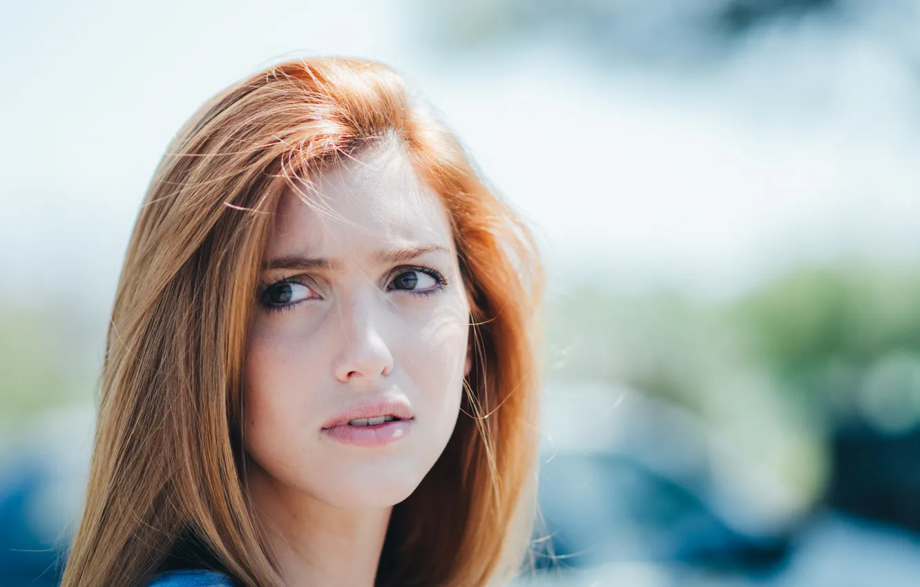 Photo wallpaper look, girl, red