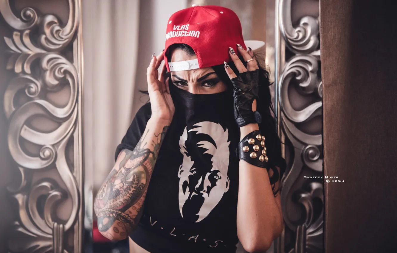 Photo wallpaper girl, hands, photographer, cap, girl, photography, photographer, Nikita Shvedov