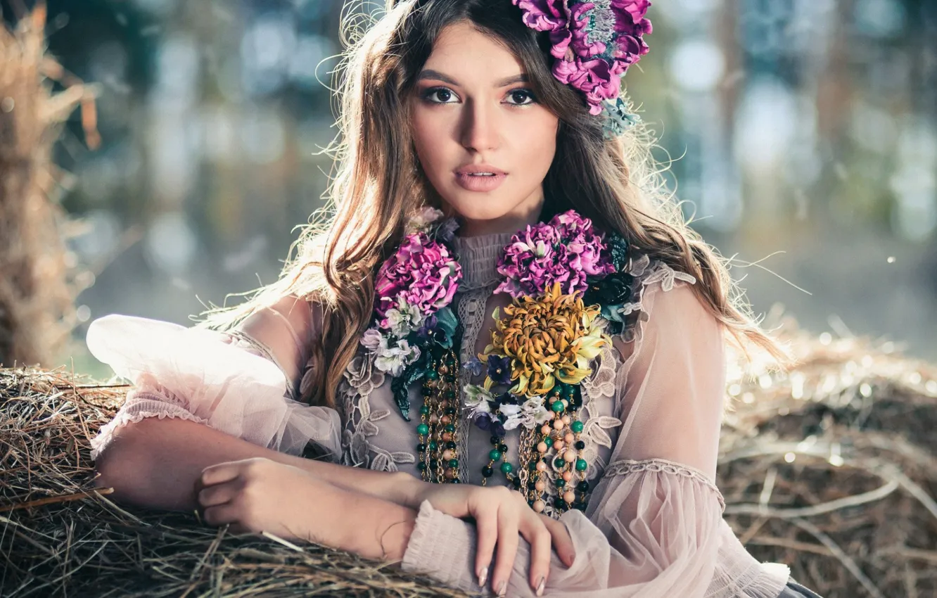 Photo wallpaper look, girl, hair, image, Konstantin Kokin