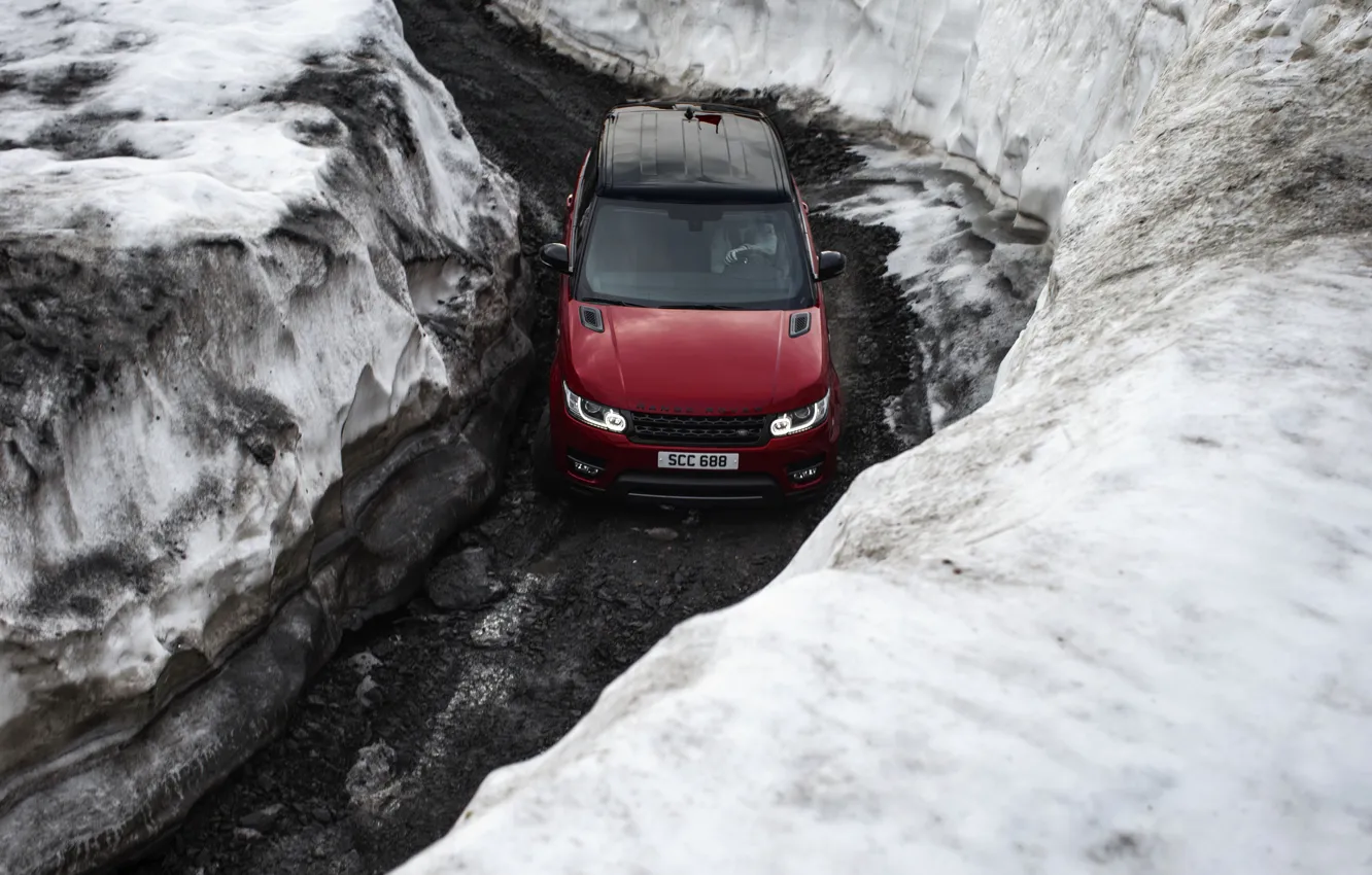 Photo wallpaper snow, Land Rover, Range Rover, Range Rover Sport, 2016, V8, 510 HP, 5.5 L.