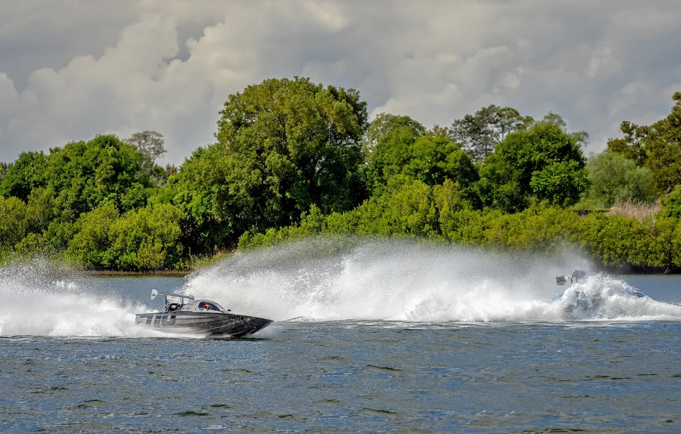 Photo wallpaper race, boat, speed