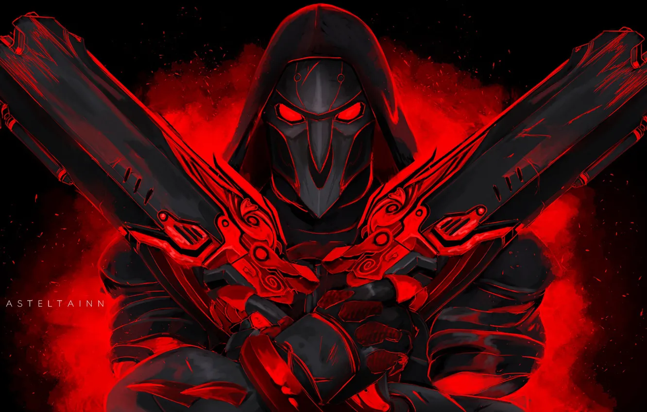 Photo wallpaper Reaper, Reaper, watch, Overwatch, Gabriel Rice