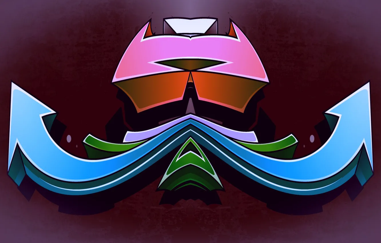 Photo wallpaper arrows, color, figure