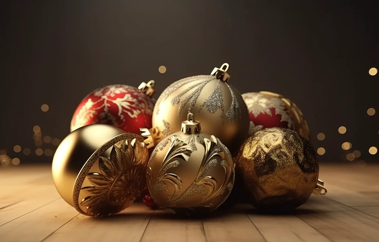 Photo wallpaper background, balls, new year, Christmas, Christmas, balls, background, tree