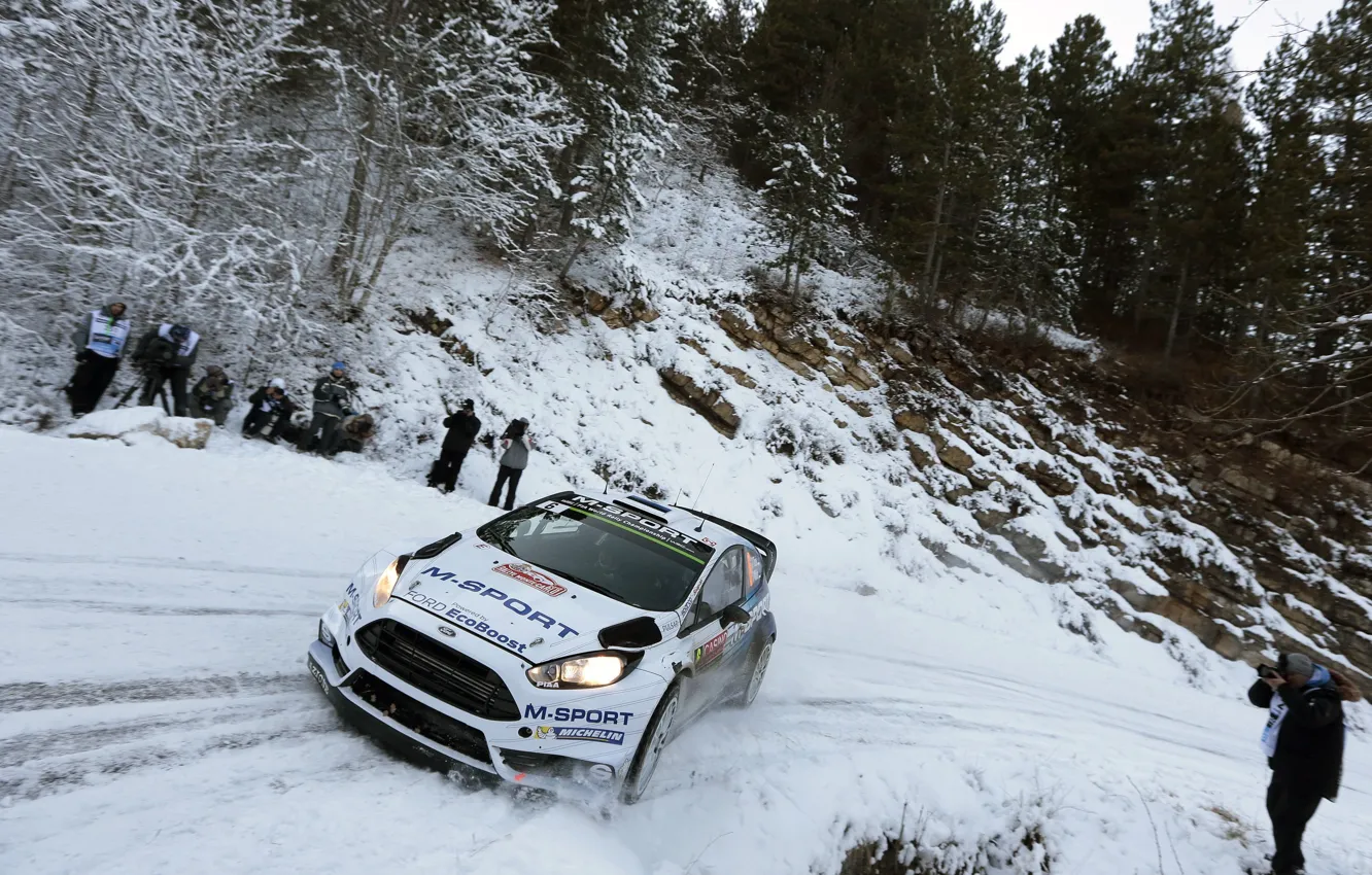 Photo wallpaper Ford, Snow, WRC, Rally, Fiesta, There Miss
