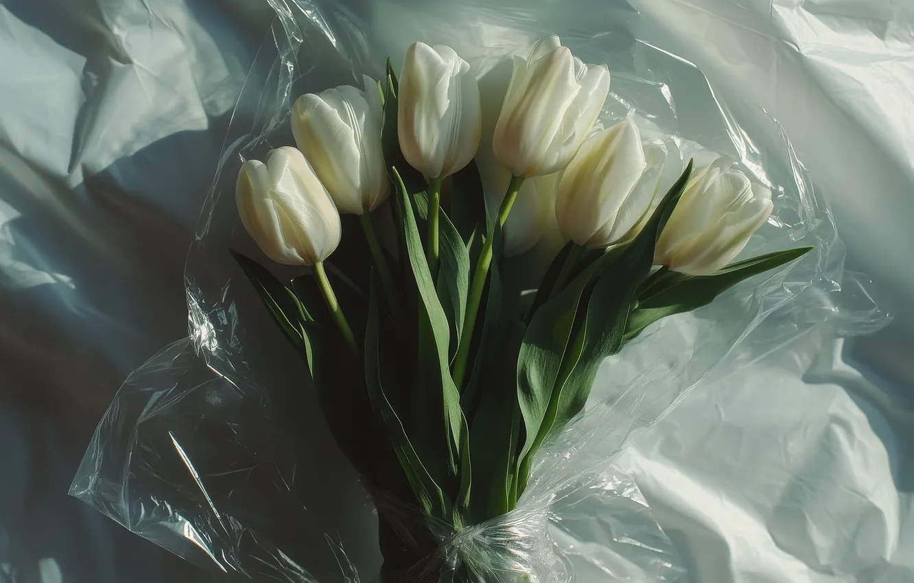 Photo wallpaper light, flowers, paper, holiday, shadow, bouquet, spring, package