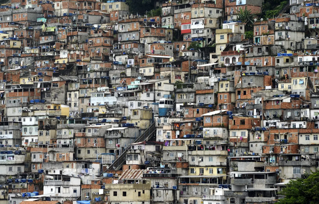 Photo wallpaper Rio de Janeiro, Favela, Brasilien