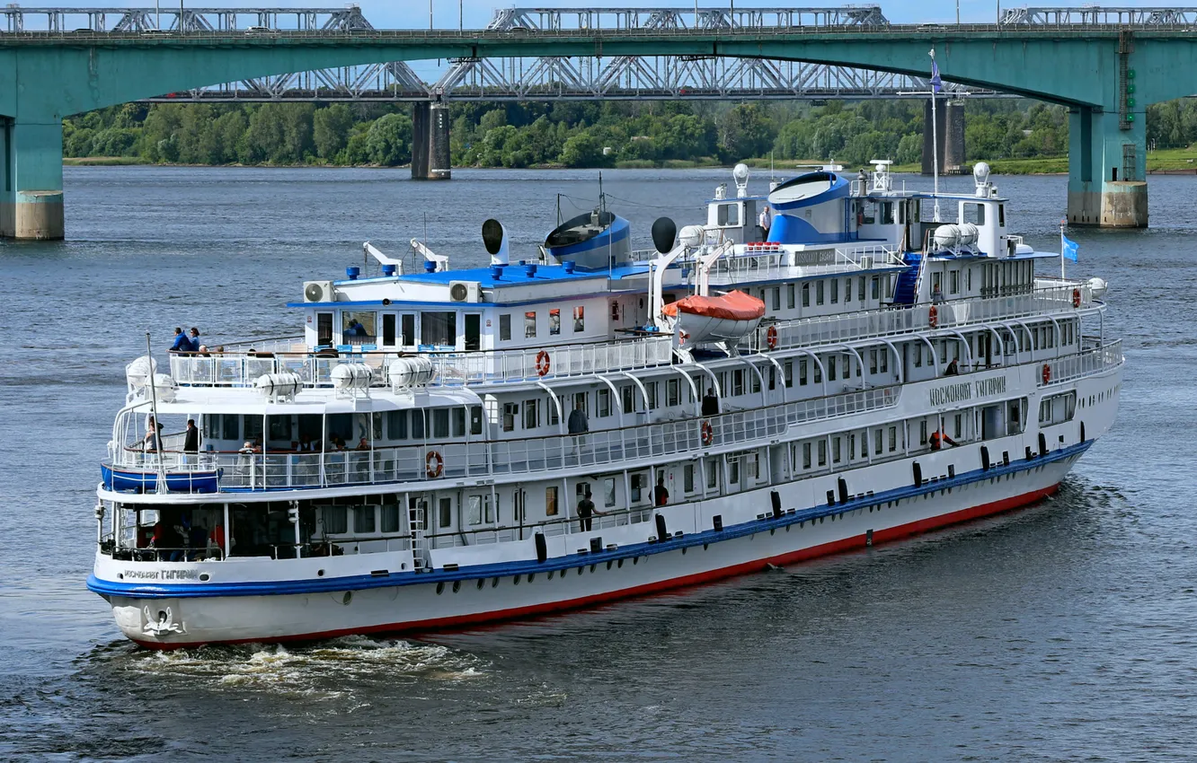 Photo wallpaper ship, cruise, river