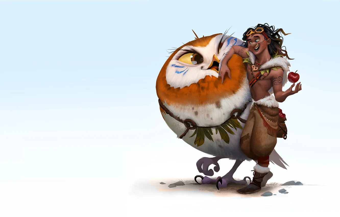 Photo wallpaper art, guy, bird, children's, Wanchana Intrasombat, The Journey of Aviator