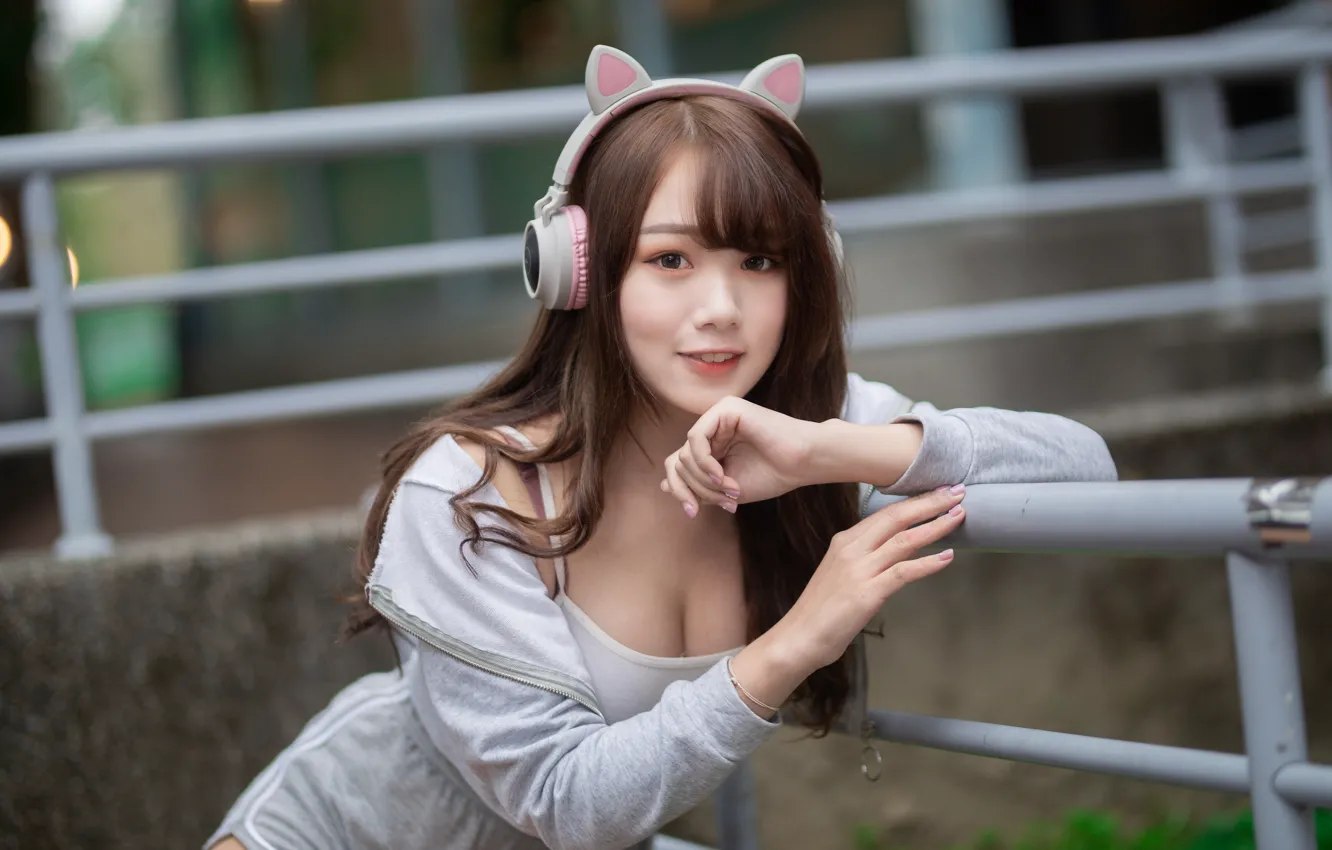 Photo wallpaper look, girl, Asian