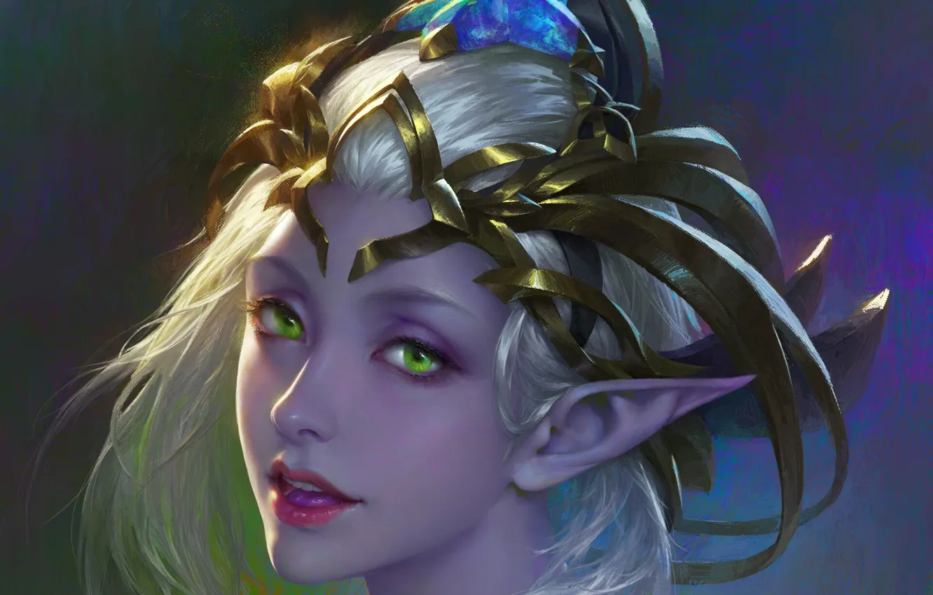Elf Profile Animation Wallpaper look, background, fantasy, art, profile, elf images for ...