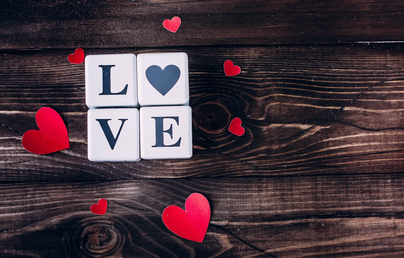 Photo wallpaper love, heart, hearts, love, heart, wood, romantic, valentine's day