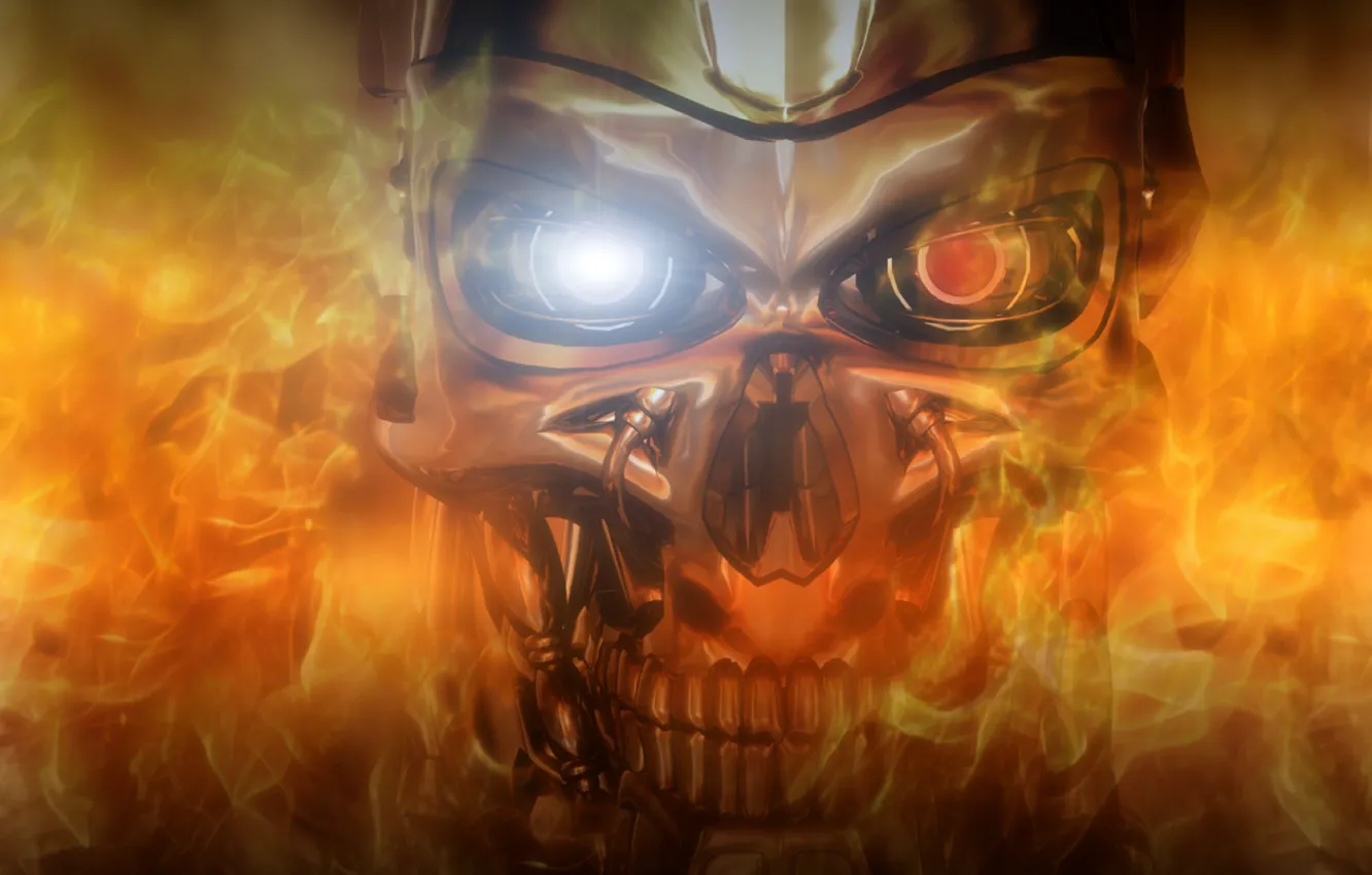 Photo wallpaper lights, robot, terminator, 101, 800, Systems, series, Cyberdyne