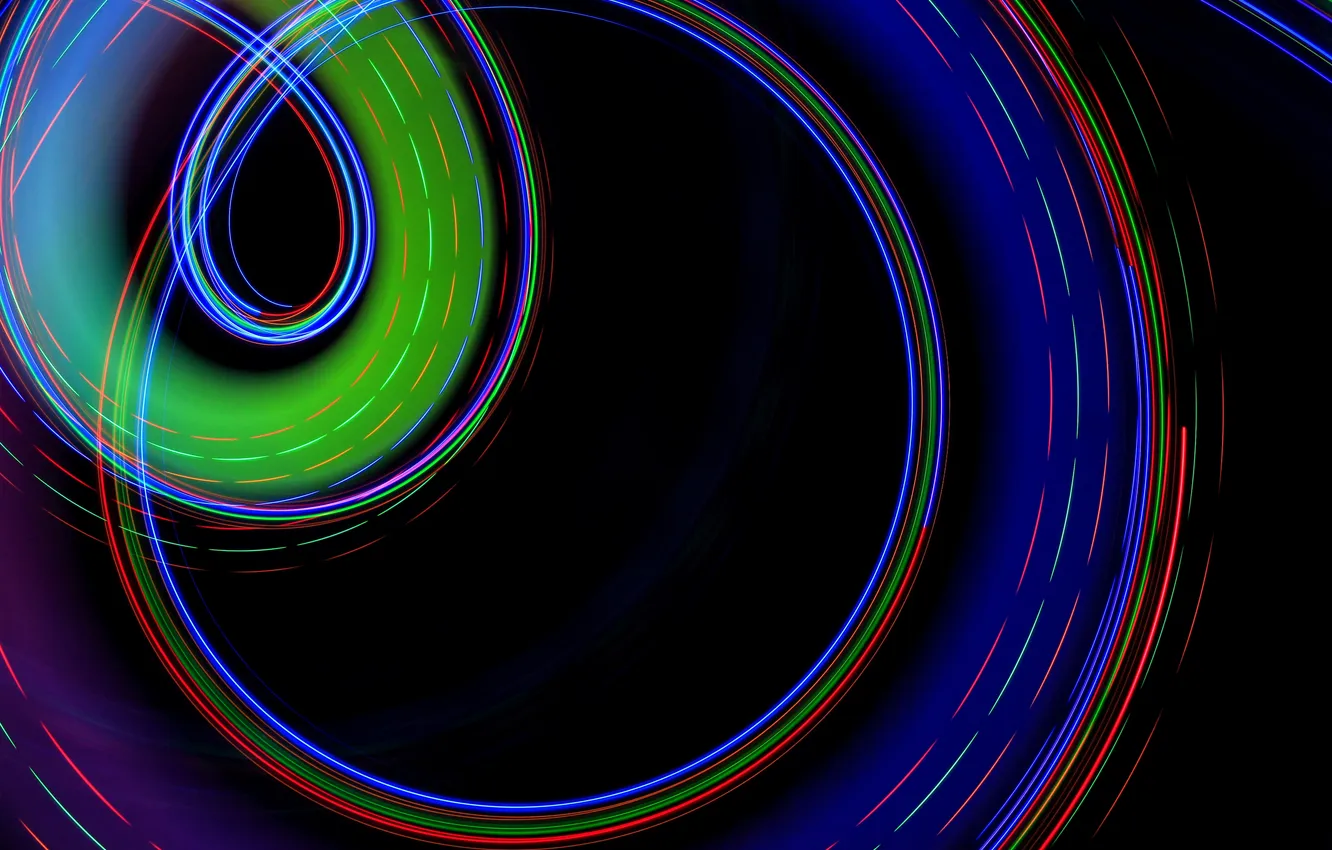 Photo wallpaper rays, light, line, color, track, ring