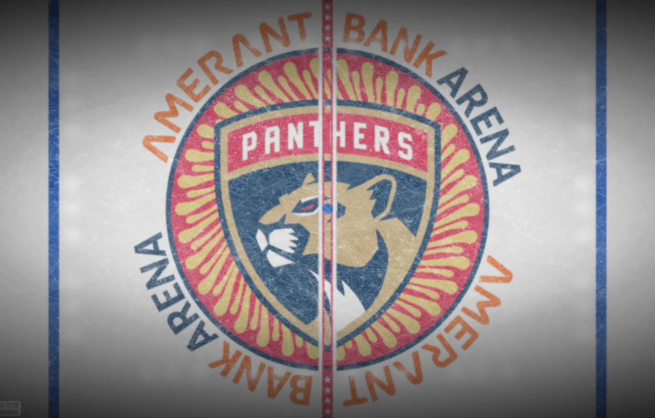 Photo wallpaper symbol, NHL, Florida, Emblem, Ice Hockey, Panthers, Florida Panthers