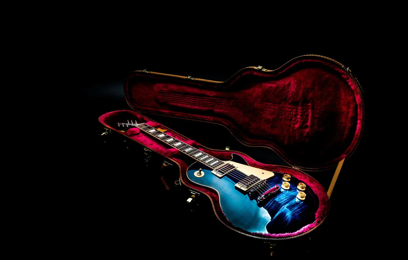 Photo wallpaper music, guitar, gibson, case