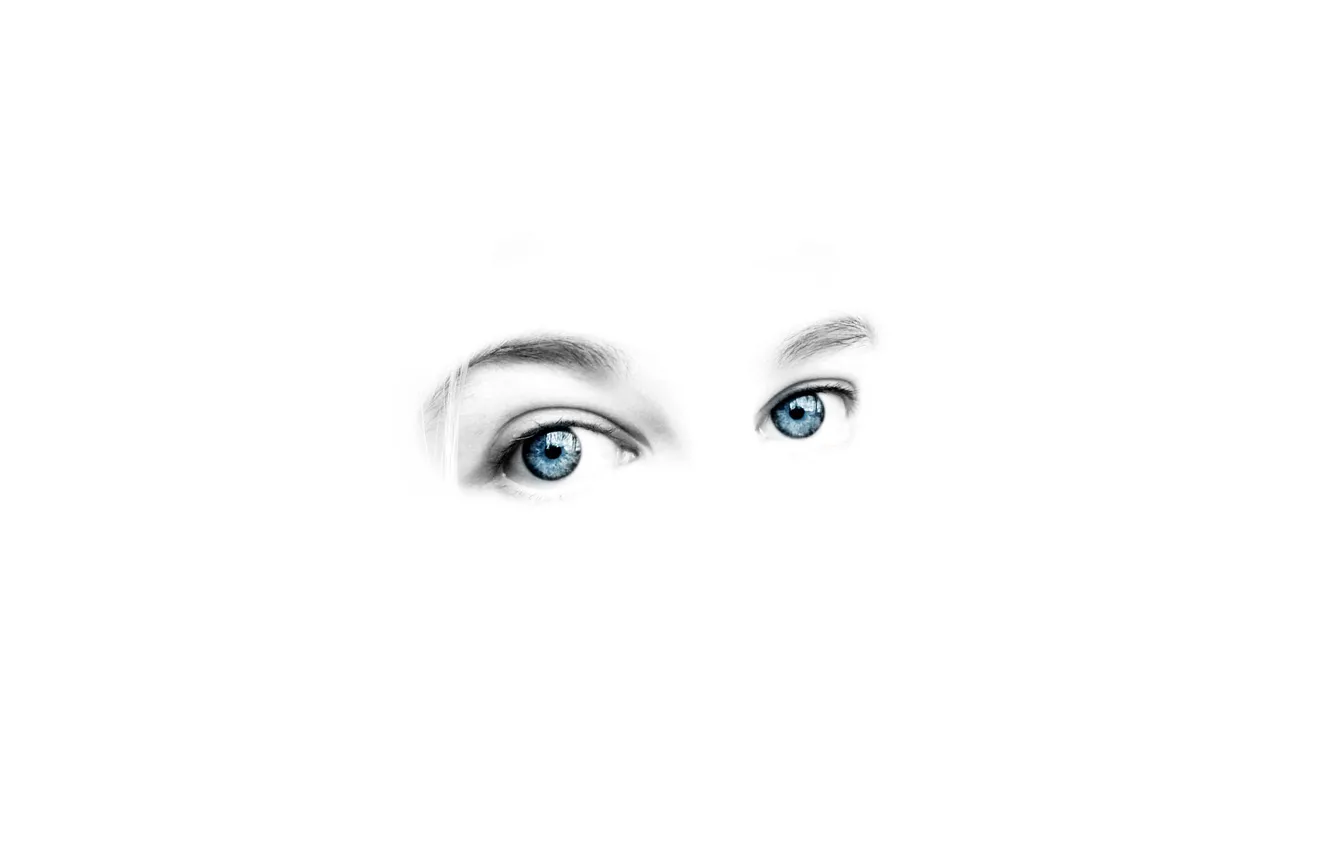 Photo wallpaper eyes, people, white background