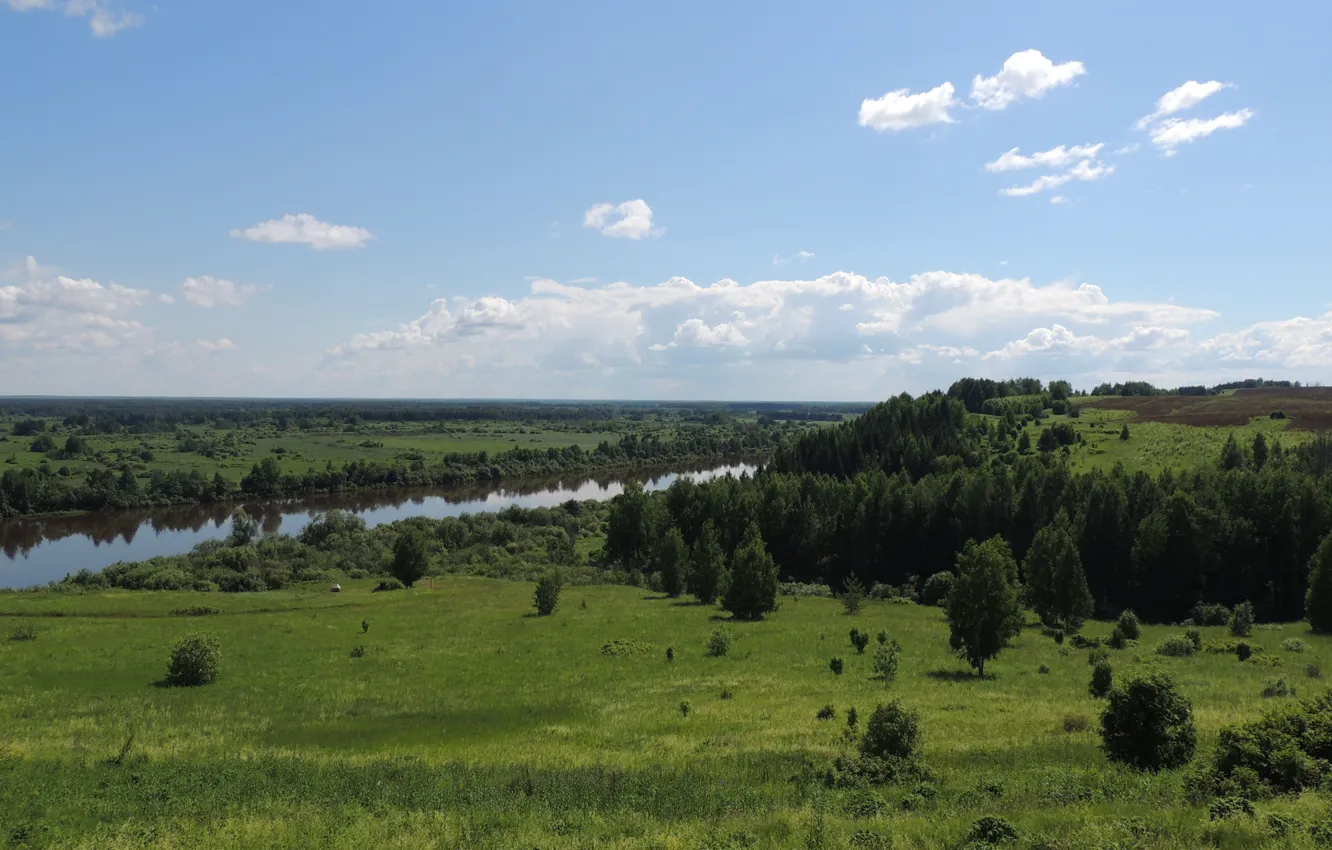 Photo wallpaper summer, landscape, selni