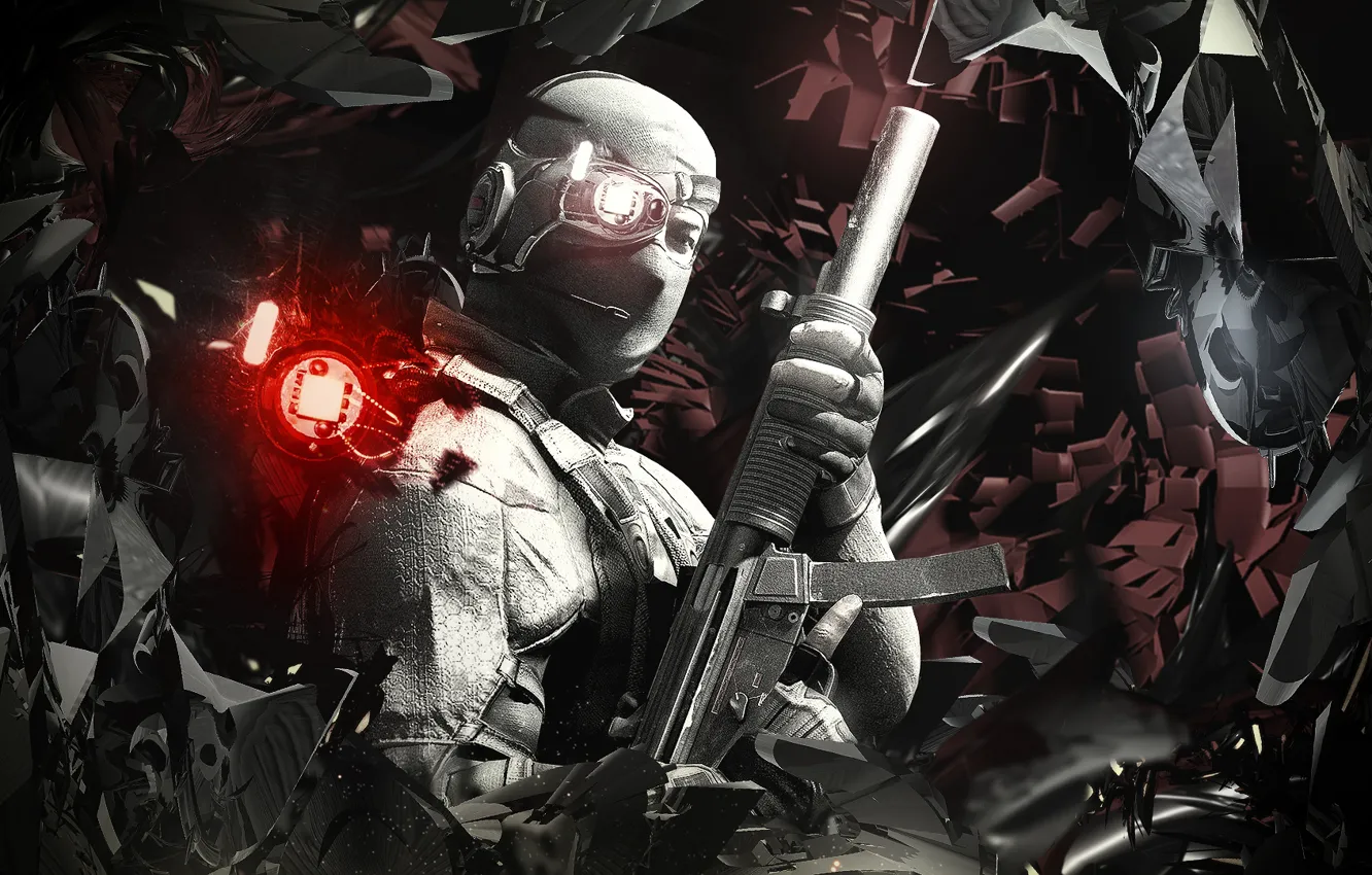 Photo wallpaper weapons, costume, game, Falcon, Splinter Cell Conviction, Ubisoft, Tom Clancy's, BP CB1 "Shark"