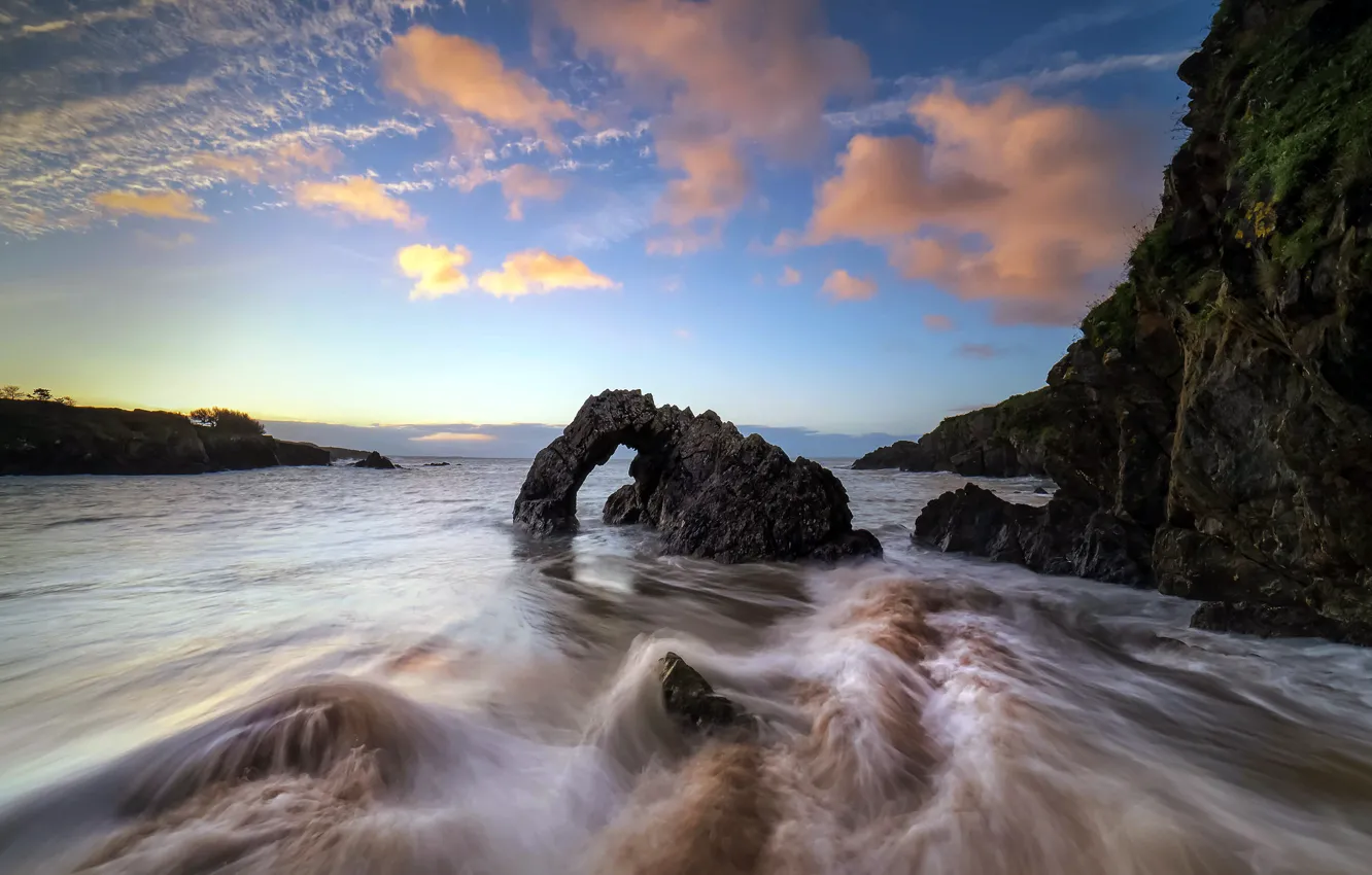Photo wallpaper sea, rocks, shore