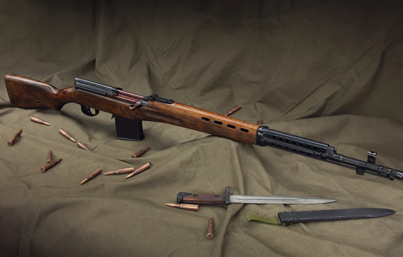 Photo wallpaper gun, rifle, weapon, rifle, SVT, SVT, SVT-40, bayonet