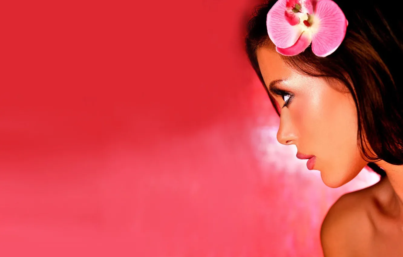 Photo wallpaper look, girl, brown hair, Ursula Mayes, Ursula