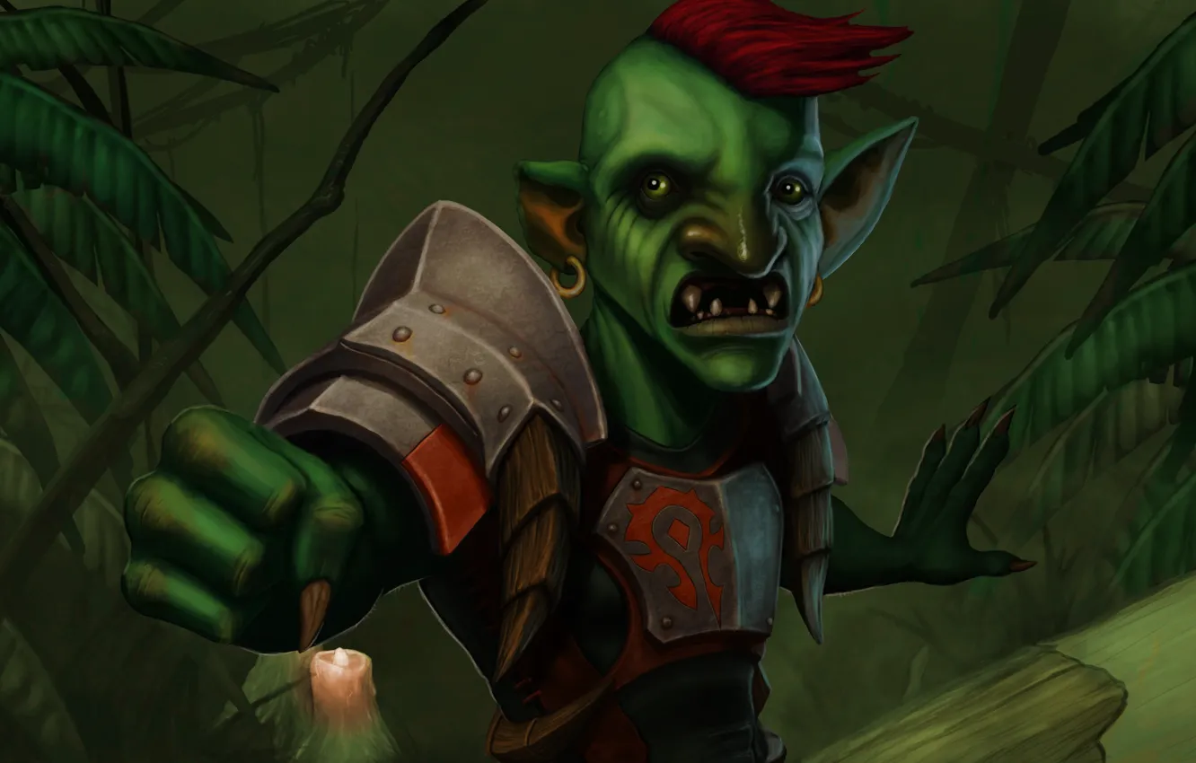 Photo wallpaper forest, fantasy, art, Goblin, goblin