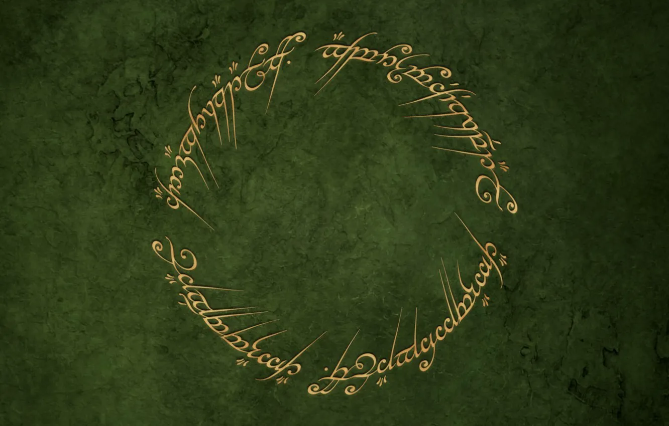 Photo wallpaper green, round, the Lord of the rings, ring