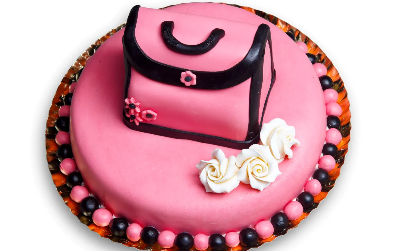 Photo wallpaper chocolate, roses, candy, cake, sweet, decor, glaze, cakes