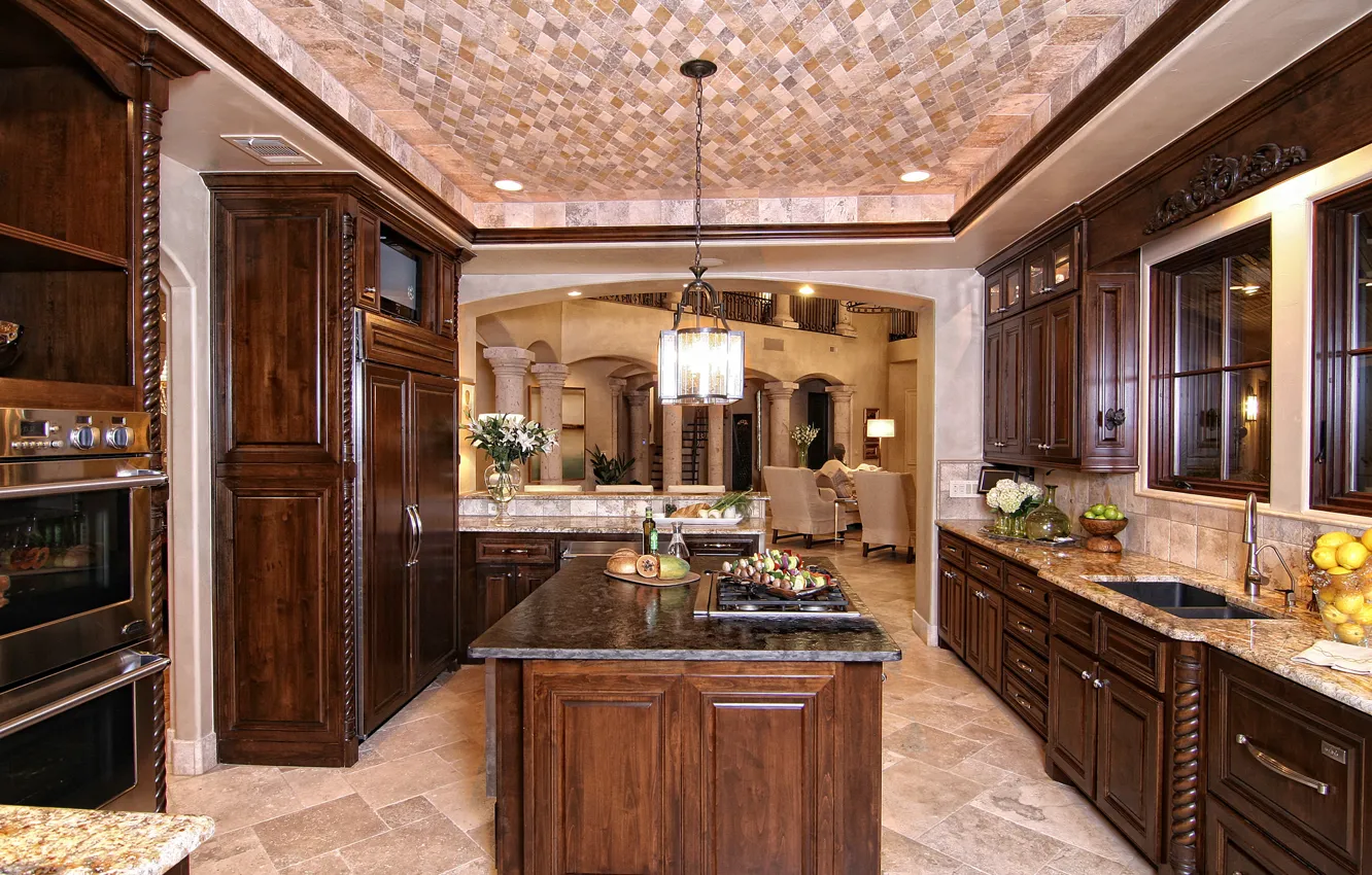 Photo wallpaper furniture, kitchen, interior, technique., kitchens