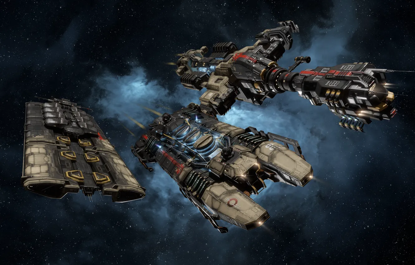 Photo wallpaper space, nebula, space, spaceship, eve online, space ship, coooper