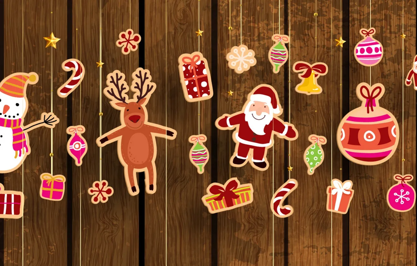 Photo wallpaper balls, decoration, holiday, new year, Christmas, Christmas, New Year