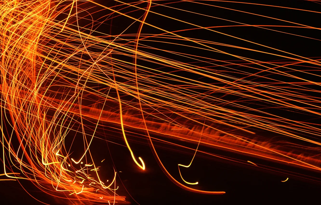 Photo wallpaper rays, light, line, lights