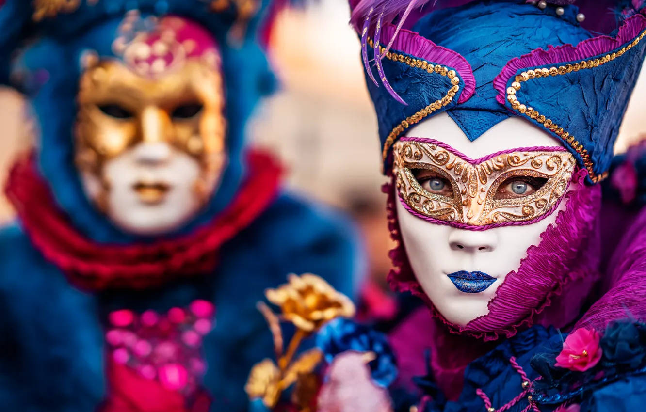 Photo wallpaper style, mask, Italy, Venice, carnival
