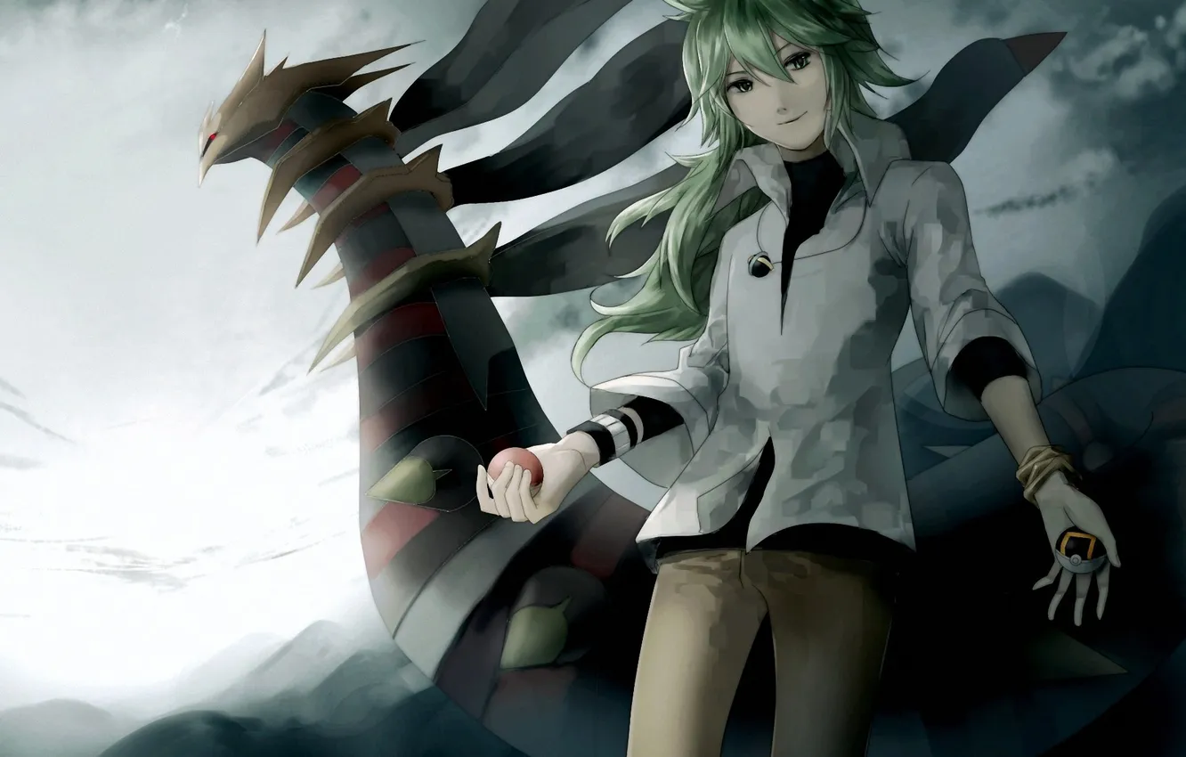 Photo wallpaper balls, dragon, art, pokemon, pokemon