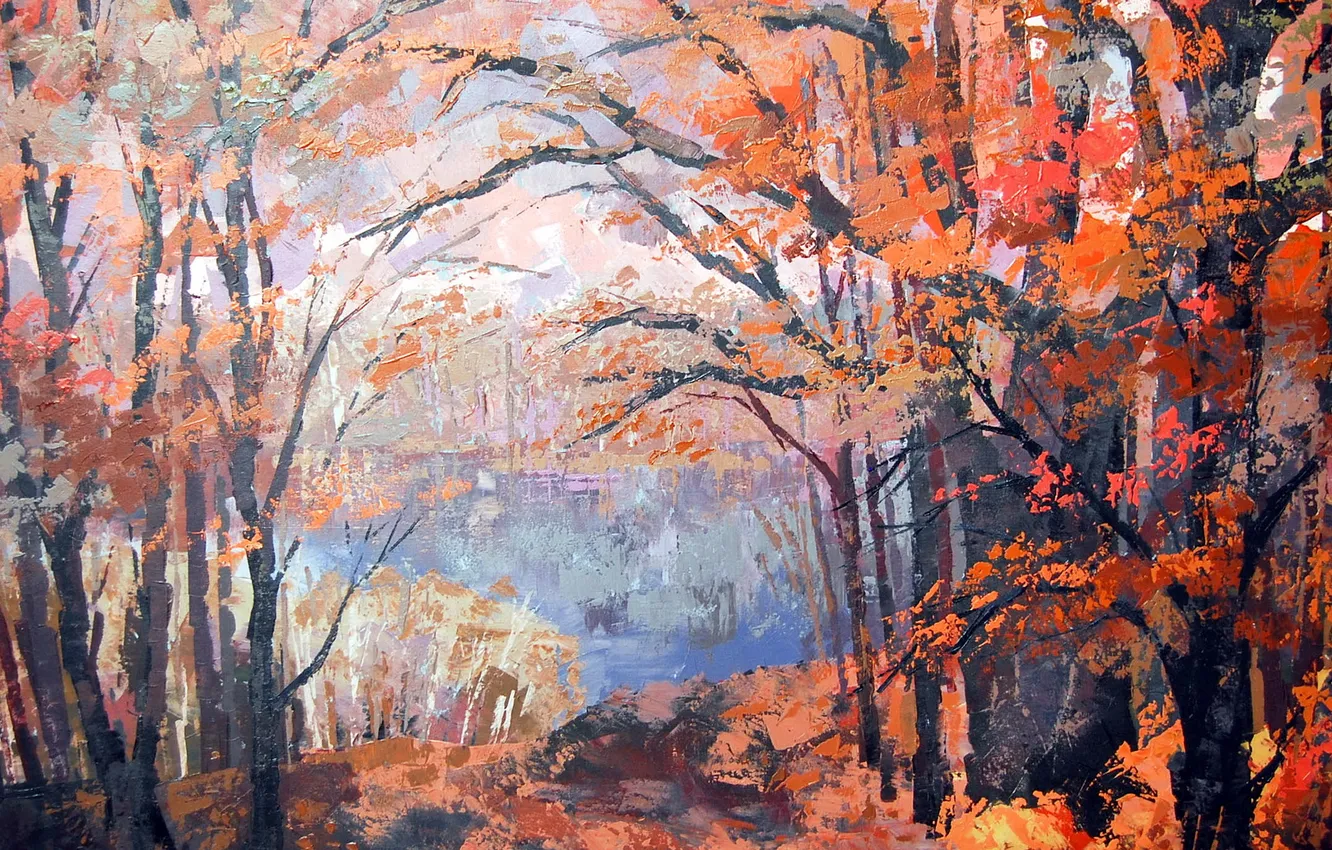 Photo wallpaper landscape, picture, painting