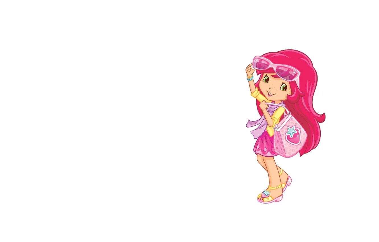 Photo wallpaper background, art, bag, kitty, children's. girl, fashionista. glasses