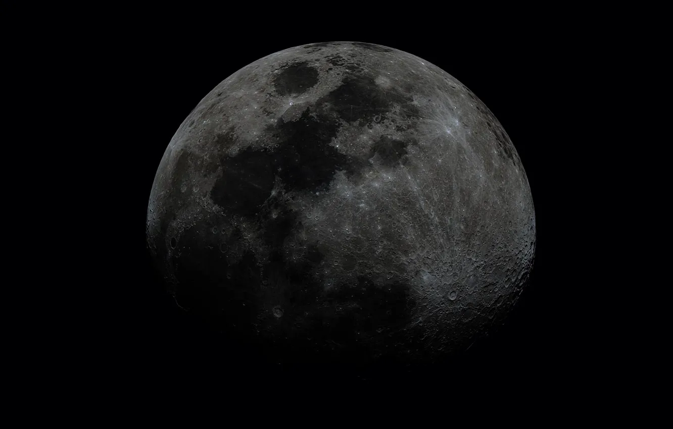 Photo wallpaper surface, the moon, satellite