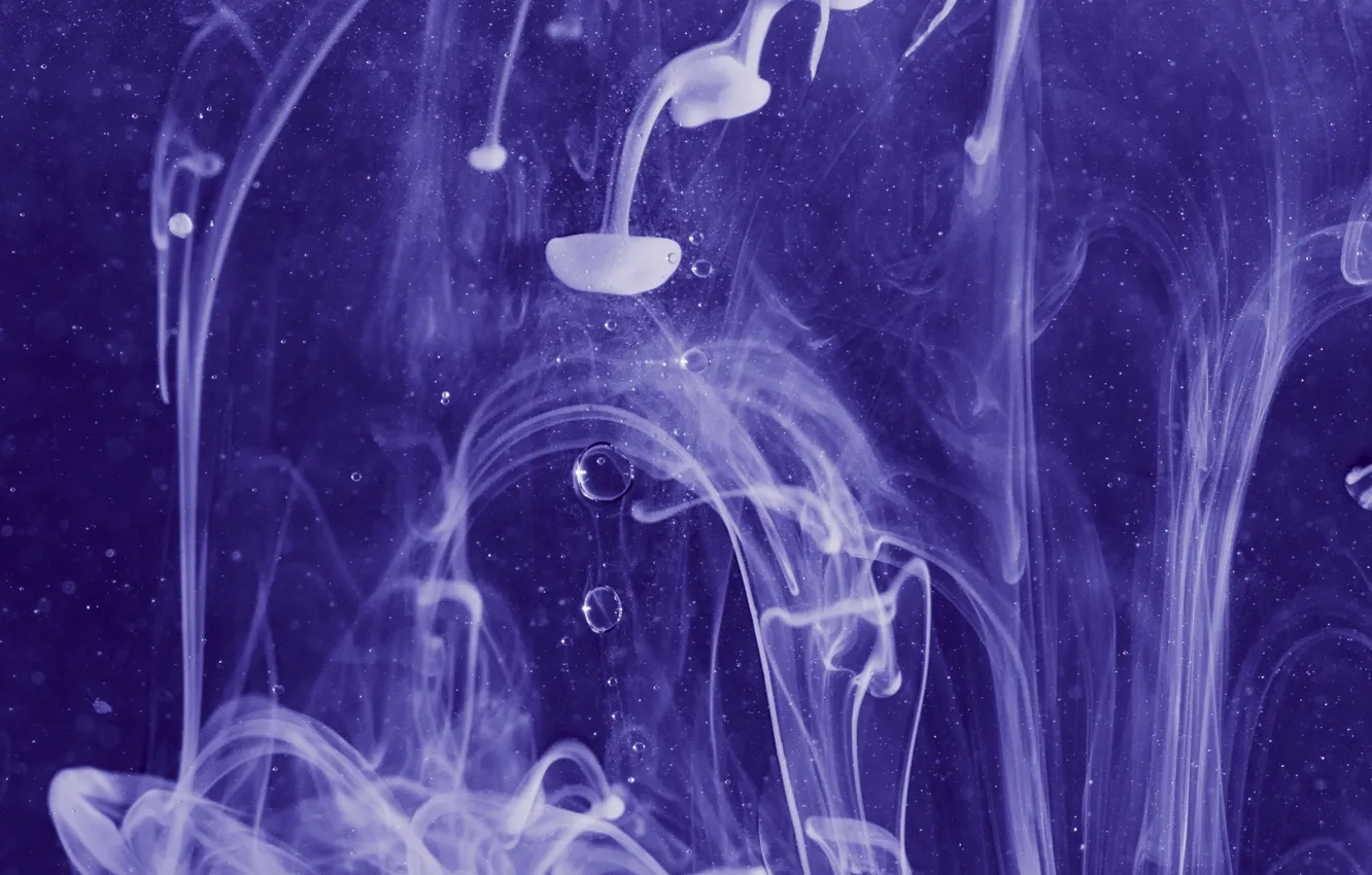 Photo wallpaper drops, line, bubbles, abstraction, fog, smoke, divorce, pair