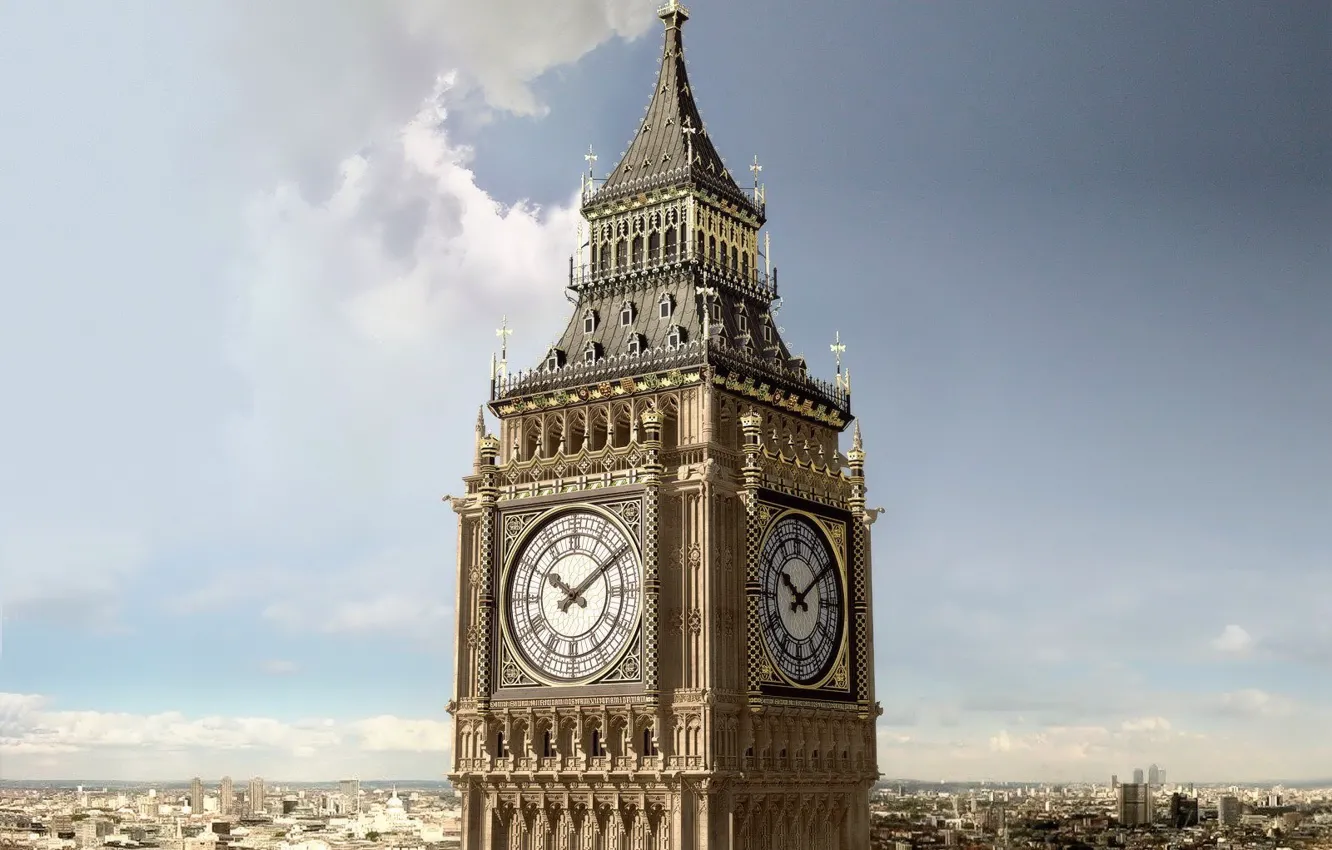 Photo wallpaper the city, England, tower