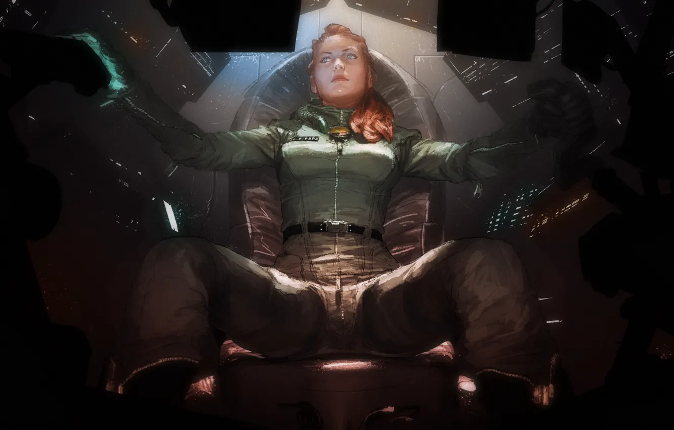 Photo wallpaper cabin, pilot, captain glenn