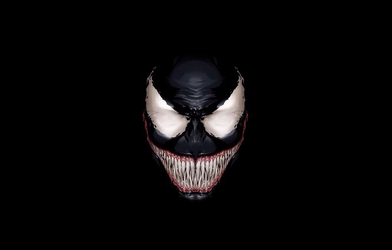 Photo wallpaper spider-man, anger, black, teeth, evil