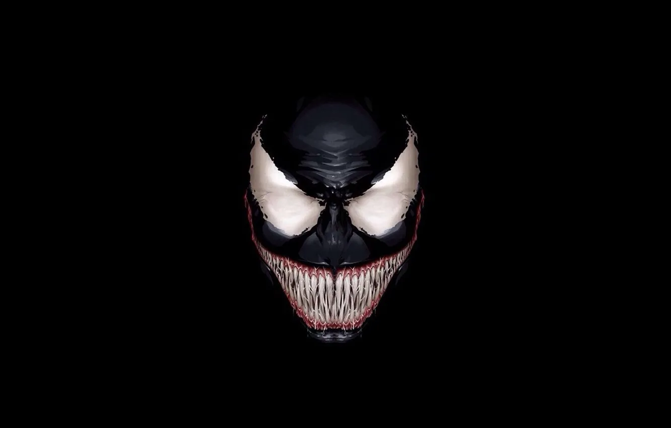Photo wallpaper Spider-man, anger, evil, teeth, black