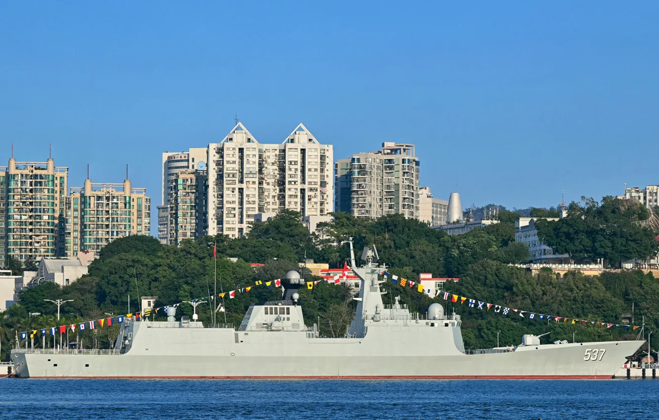 Photo wallpaper China, Navy, frigate, Anqing